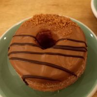 Biscoff cronut. Vegan at Fig and Sparrow in Manchester