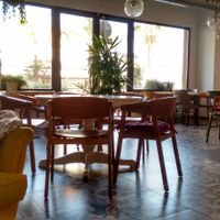 VIEW FROM THE VERY BACK OF THE RESTAURANT FROM THE DIRTY SOFA at Organic Cafe in Fuengirola