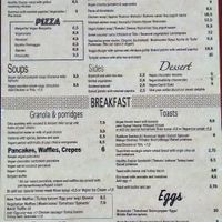 MENUE at Organic Cafe in Fuengirola