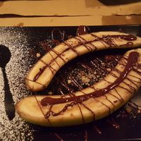 Baked Banana with Chocolate Sauce at Gorilla in Turin