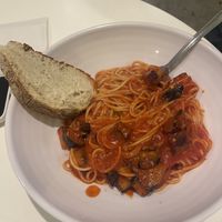 Spaghetti Eggplant Arrabiata  at Mama Says in Torrance