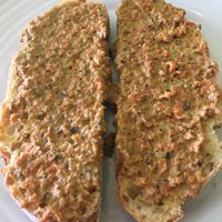 Carrot garlic bread  at Mama Says in Torrance