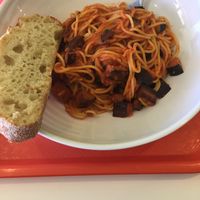 Spaghetti with eggplant  at Mama Says in Torrance