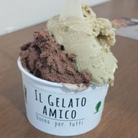 The gianduia flavor is amazing! at Il Gelato Amico - Principi d'Acaja in Turin