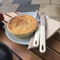 Vegan cauliflower and broccoli pie  at Ocean Shepherd Espresso Bar in Sunshine Coast