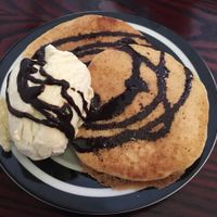Delicious vegan pancakes and icecream at Veggie Vibez in Ashton Under Lyne