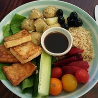 Buddha Bowl with tofu and sweet soy sauce. at Veggie Vibez in Ashton Under Lyne