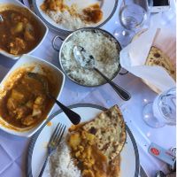 Potato and cauliflower curry of the vegan menu  at Nirvana Indian Kitchen in Allendale
