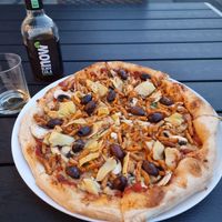 Capricciosa pizza. at Veganel in Nuremberg