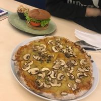 Delicious burger and pizza!  at Veganel in Nuremberg