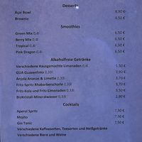 Menü  at Veganel in Nuremberg