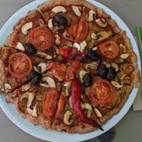 Pizza mista at Veganel in Nuremberg