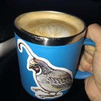 Hazelnut Latte with Oat Milk at Hideaway Bakery in Eugene