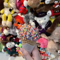 Vegan ube cone  at Charm School in Richmond