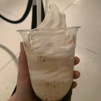Vegan soft serve coke float - best vegan ice cream I’ve ever had at Charm School in Richmond