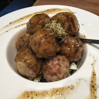 Pork balls with truffle at Oriental Vegetarian 東方素 in Hong Kong Island