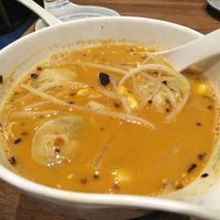 Sichuan dan dan noodles with dumplings at Oriental Vegetarian 東方素 in Hong Kong Island