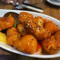 Sweet and sour monkey head mushrooms😄 at Oriental Vegetarian 東方素 in Hong Kong Island