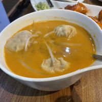 Sichuan Dan Dan noodles with dumplings - small size is quite big!  at Oriental Vegetarian 東方素 in Hong Kong Island