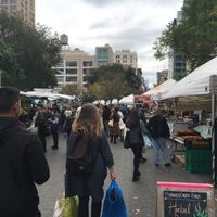 A view from the North Side of  Union Square Market. at Farmer's Market - Union Square in New York City