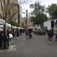 View of some of the many vendors at Union Square Market. at Farmer's Market - Union Square in New York City