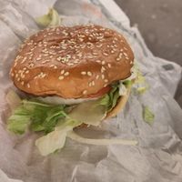 Vegan beef burger at MAX - Vasagatan in Stockholm