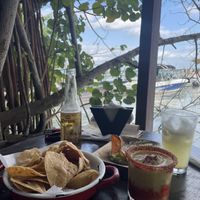 Guacamole and mezcalita  at La Playita in Bacalar