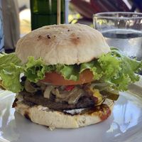 Philly burger at Luv Burger in Nosara