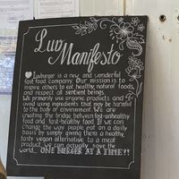 Luv burger’s mission! at Luv Burger in Nosara