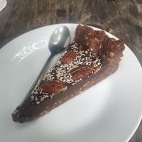 Pecan pie  at Luv Burger in Nosara