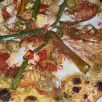 Mexican pizza  at Luv Burger in Nosara