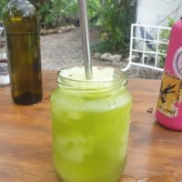 Homemade lemonade at Luv Burger in Nosara