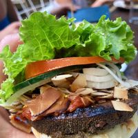 CocoBurger the best ever at Luv Burger in Nosara