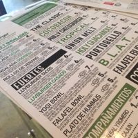 menu at Luv Burger in Nosara