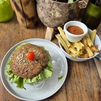 Onion Melt Burger at Luv Burger in Nosara