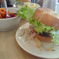 Cocobacon Burger at Luv Burger in Nosara