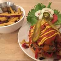 Philly Cheeseburger  at Luv Burger in Nosara