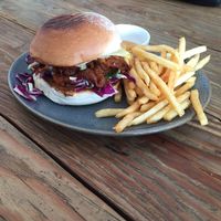 Pulled 'pork' burger.  at The Glass Onion Society in Long Jetty