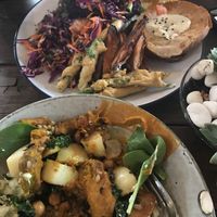Soul bowl and vegan burger   at Komuniti in Long Jetty