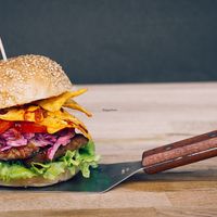 Temting Tempeh with freshly marinated Tempeh in a homemade Chipottle BBQ Sauce. at Reger Burger - Food Truck in Berlin