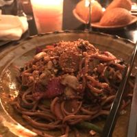 Veggie noodles with amazing peanut sauce !  at Bo & Zin in Marrakech