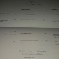 vegan menu at Bo & Zin in Marrakech