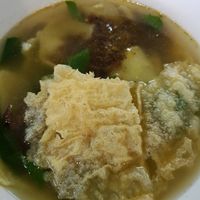 Mushroom soup pan mee at Min Yuan Vegetarian Home in Kuala Lumpur