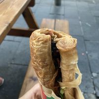 Jahnun with filling  at Jahnun Bar in Jerusalem