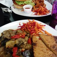 Grilled Tofu and ratatouille.. Plus burger  at Chic Planete in Avignon