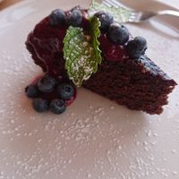 Chocolate and banana cake at Aqui y Ahora  in Lanzarote