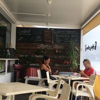The outside seating area at Aqui y Ahora  in Lanzarote