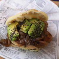 Veggie passion arepa at Aqui y Ahora  in Lanzarote