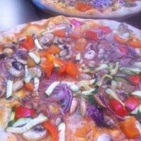 Pizza vegetariano without cheese.  at Roma Ristorante Pizzeria in Leipzig