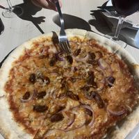 Vegan Pizza Chorizo  at Pizza Paco in Barcelona